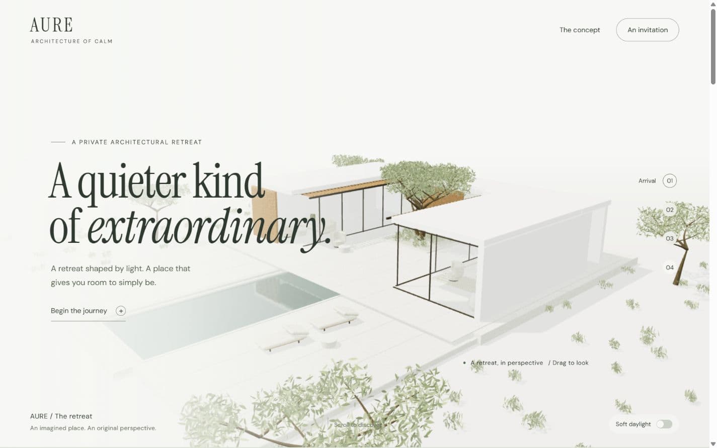 Homepage preview of the AURE website demo